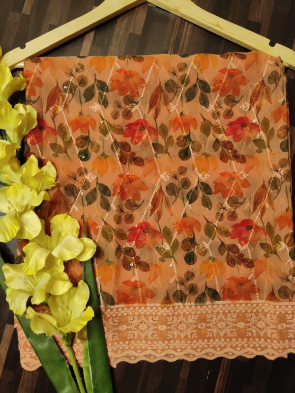Suit (Chikankari Georgette) Orange PNDM500100ORGR - Image 5