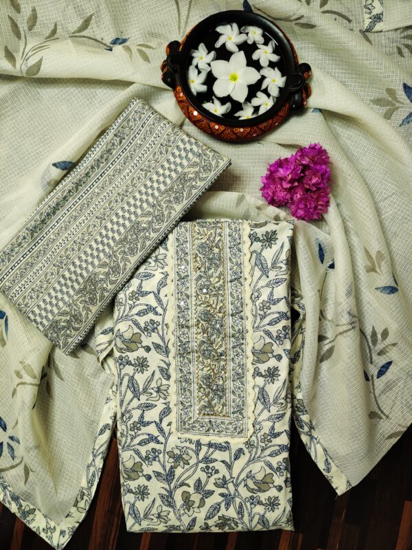 Suit (Printed) White Grey PNDM750200WHCN - Image 4