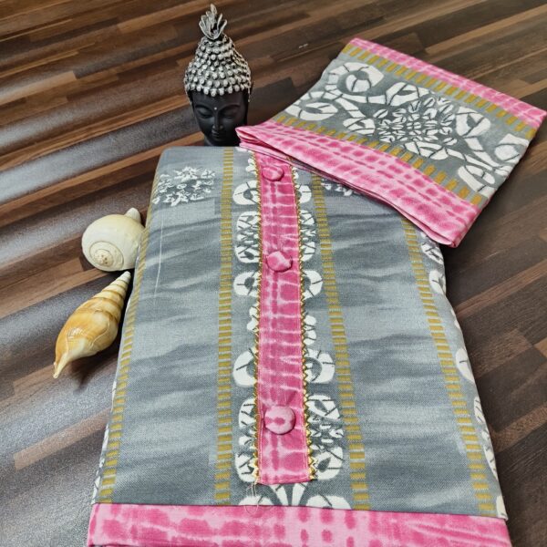 Suit (Cotton Batik) Pink Grey PNDM505000PKSN - Image 2