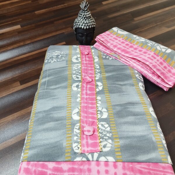 Suit (Cotton Batik) Pink Grey PNDM505000PKSN - Image 4