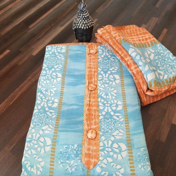 Suit (Cotton Batik) Orange Blue PNDM505000ORSN - Image 2