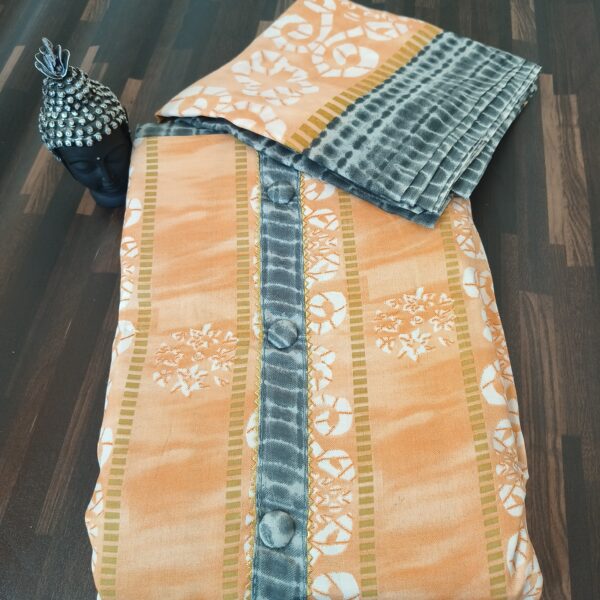 Suit (Cotton Batik) Grey Orange PNDM505000GRSN - Image 4