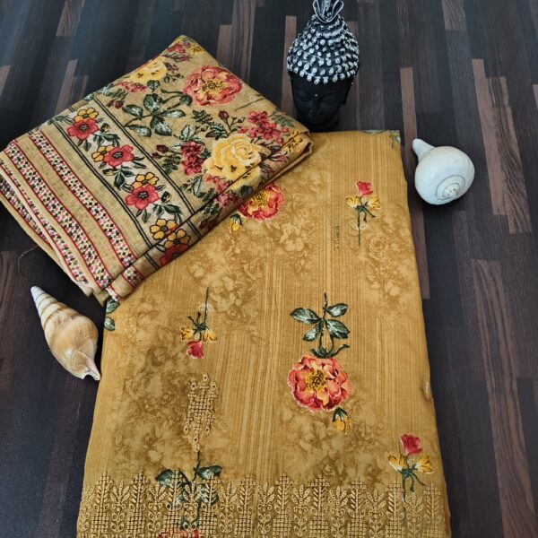 Suit (Printed Cotton) Mustard PNDM105000YLLN - Image 2
