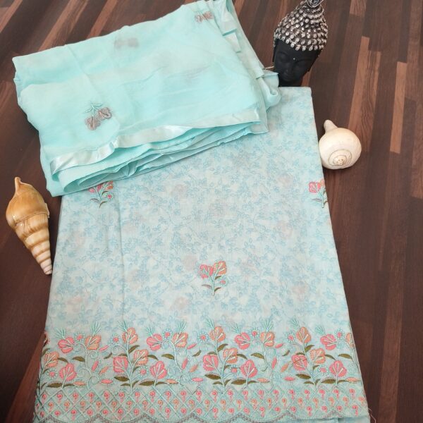 Suit (Printed Cotton) Sky Blue PNDM357000BLCN - Image 2
