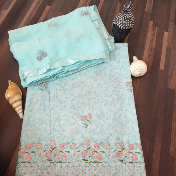 Suit (Printed Cotton) Sky Blue PNDM357000BLCN