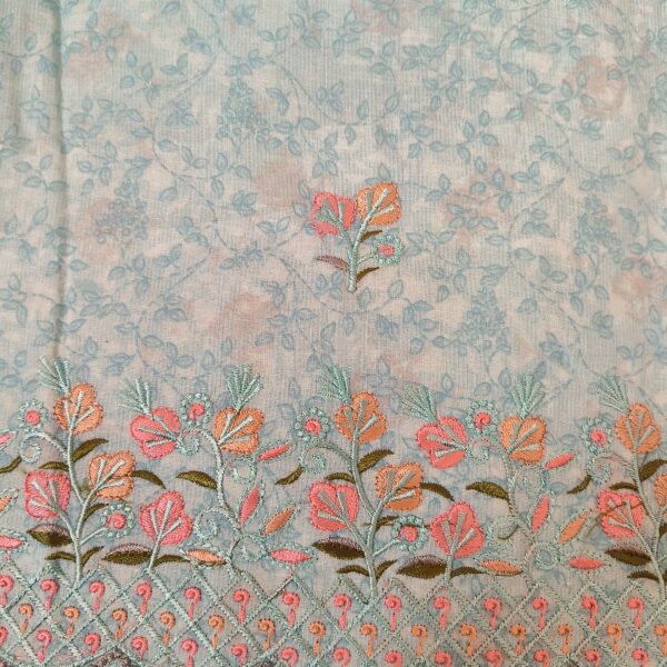 Suit (Printed Cotton) Sky Blue PNDM357000BLCN - Image 4