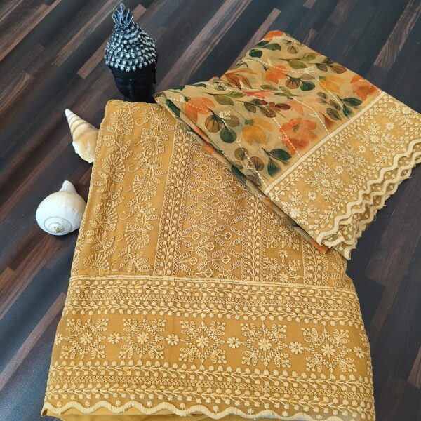 Suit (Chikankari Georgette) Mustard PNDM500100YLGR