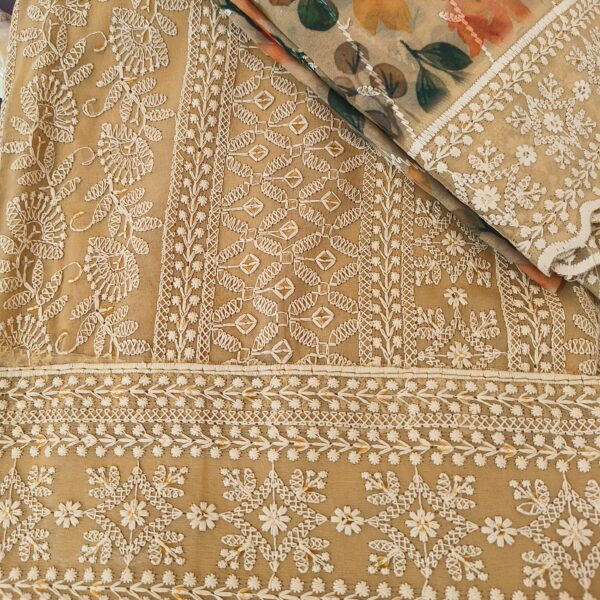Suit (Chikankari Georgette) Mustard PNDM500100YLGR - Image 5