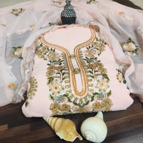 Suit (Georgette fancy) Peach PNDM507000PHGR - Image 2