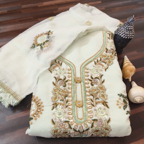 Suit (Georgette fancy) Pista Green PNDM507000LGGR