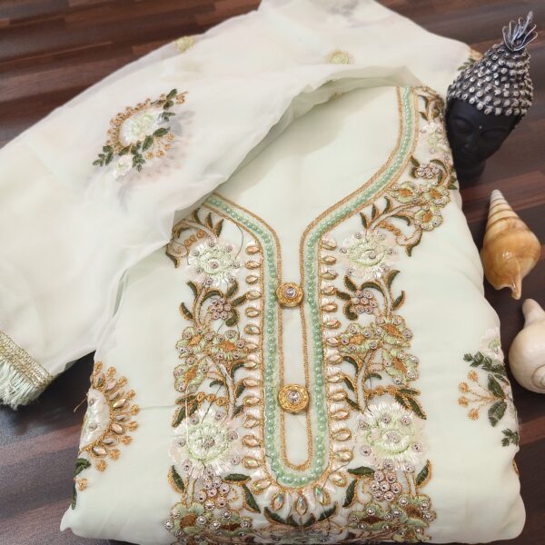 Suit (Georgette fancy) Pista Green PNDM507000LGGR - Image 4