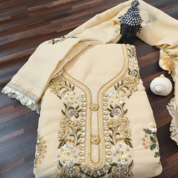 Suit (Georgette fancy) Beige PNDM507000BRGR - Image 3