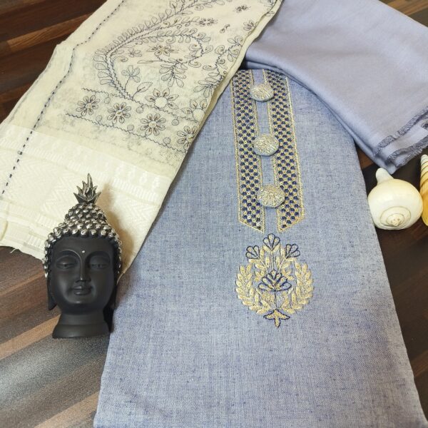 South Cotton Suit Denim Blue PNDM900200BLCN - Image 5