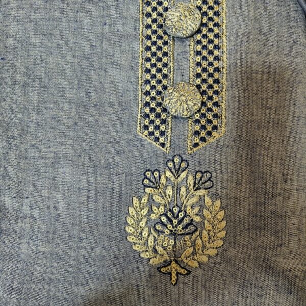 South Cotton Suit Denim Blue PNDM900200BLCN - Image 6