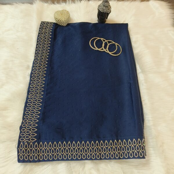 Saree Navy Blue PNSR000500BLLN - Image 9