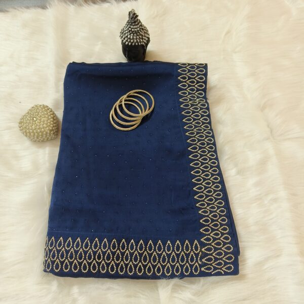 Saree Navy Blue PNSR000500BLLN - Image 5