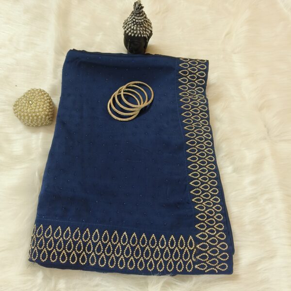Saree Navy Blue PNSR000500BLLN - Image 3