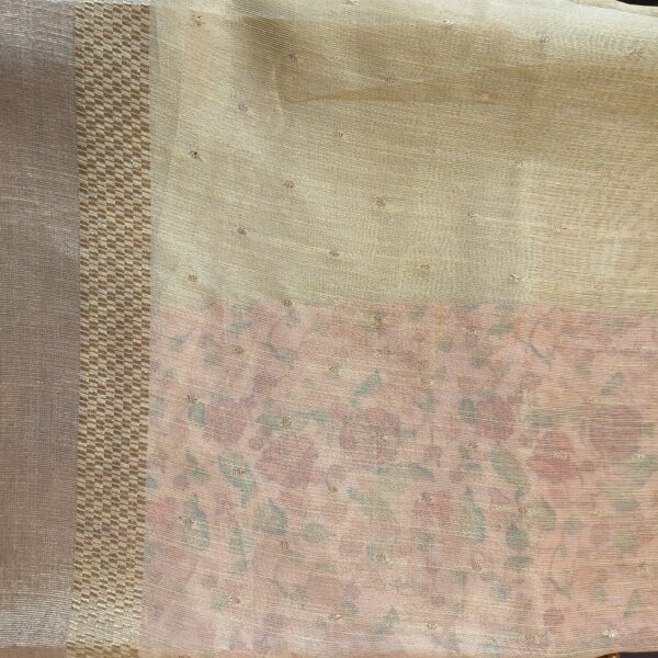 Saree (Kolkata Cotton) Golden PNSR757200GDWB - Image 7