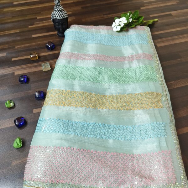 Saree Pastel Green PNSR050400LGSH - Image 3